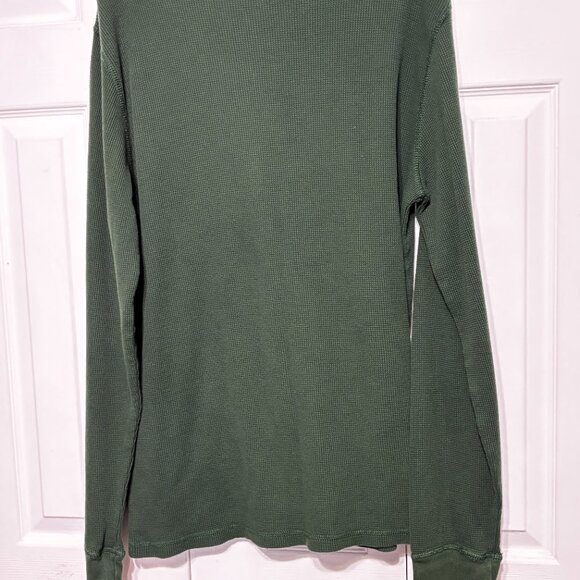 Polo Jeans Co Ralph Lauren Thermal Waffle Knit Forest Green Mens XXL Logo - Picture 5 of 5